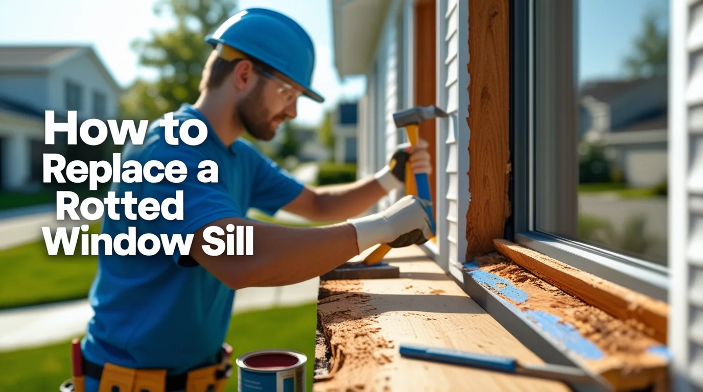 how to replace a rotted window sill